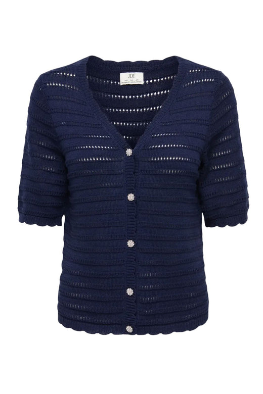 JDY - Jdytanja 2/4 V-Neck Cardigan Knt - 5020380 Black Iris Cardigans 