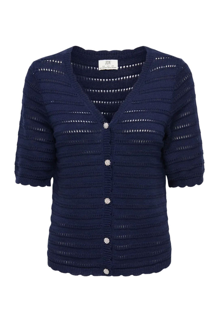JDY - Jdytanja 2/4 V-Neck Cardigan Knt - 5020380 Black Iris Cardigans 