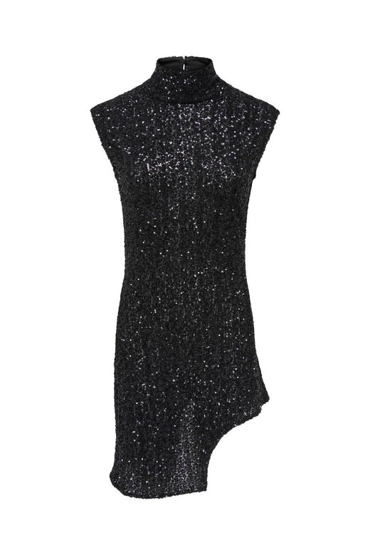 JDY - Jdyvilly S/L Sequin Assymetric Top - 5128992 Black