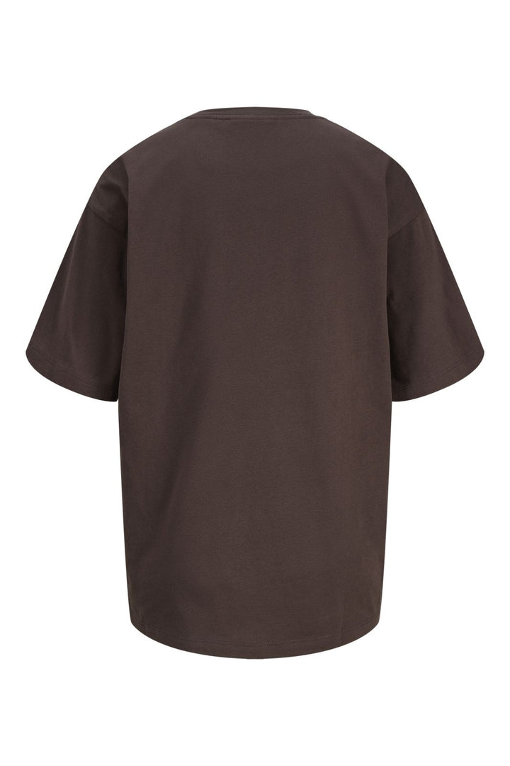 Jjxx - Jxandrea Loose Ss Logo Tee - 4943125 Seal Brown Black Logo Print