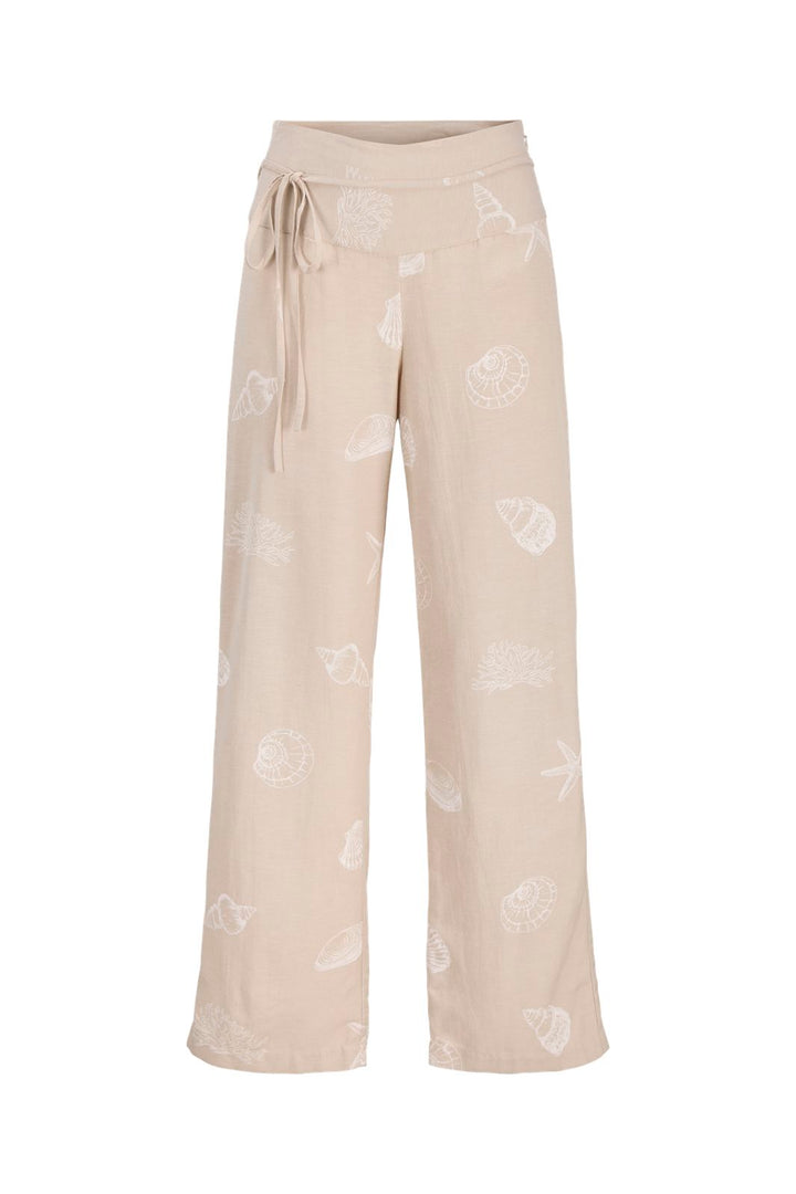 Jjxx - Jxannika High Waistband Pant - 4994043 Feather Gray Under The Sea