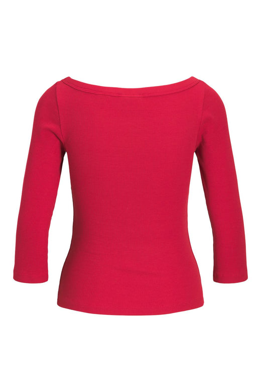 Jjxx - Jxfifi Str 3/4 Boatneck Top - 5185291 Scarlet Sage