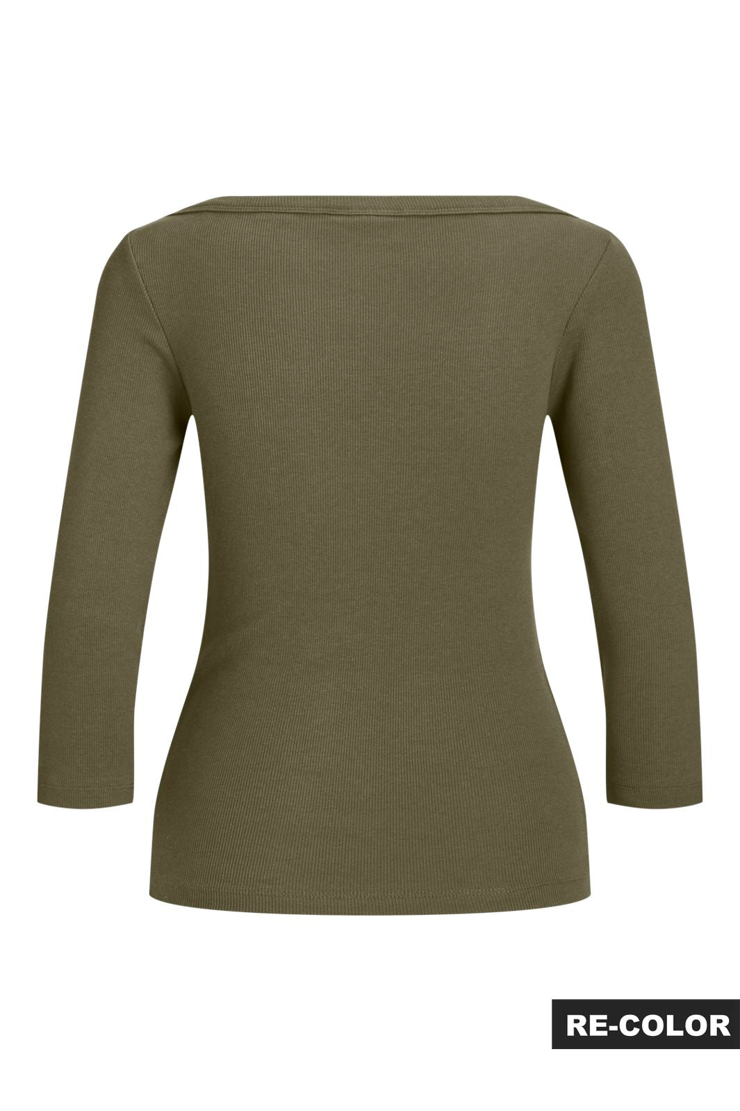 Jjxx - Jxfifi Str 3/4 Boatneck Top - 5236934 Burnt Olive