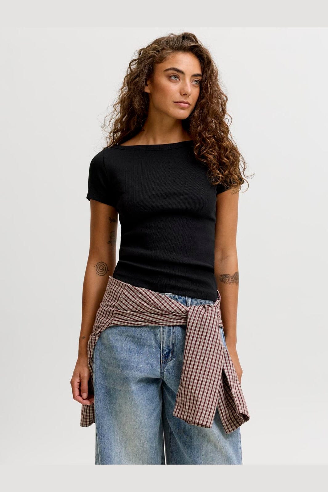 Jjxx - Jxfifi Str Ss Boatneck Tee - 5179394 Black