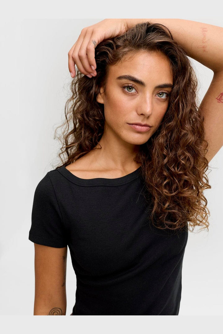 Jjxx - Jxfifi Str Ss Boatneck Tee - 5179394 Black