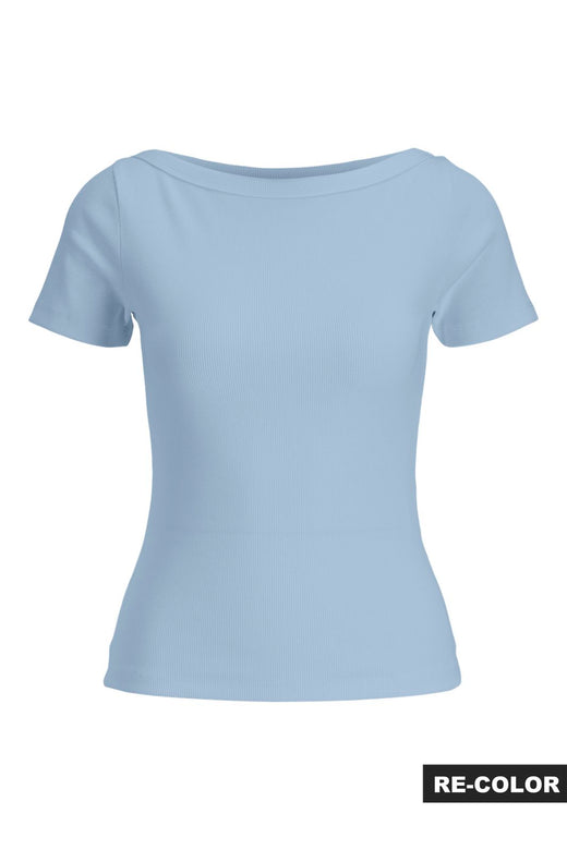 Jjxx - Jxfifi Str Ss Boatneck Tee - 5267247 Skyway