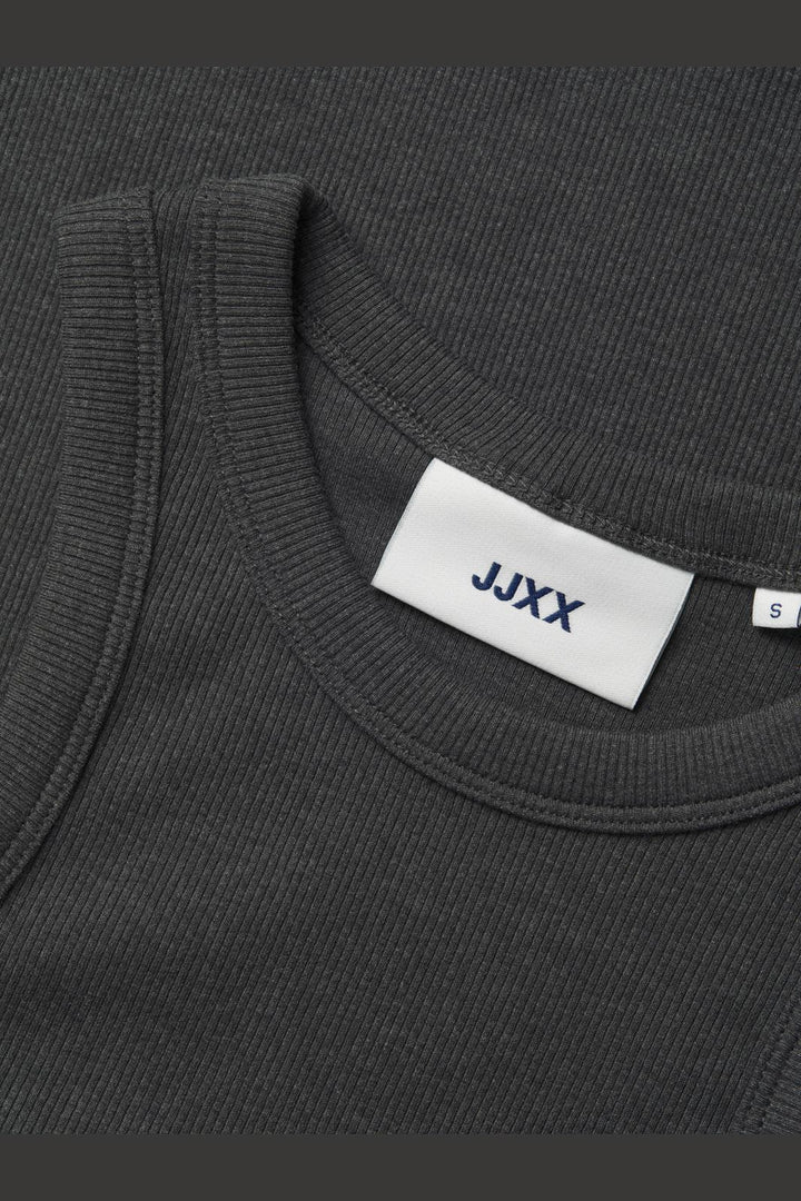 Jjxx - Jxforest Str Sl Rib Top - 4515882 Dark Grey Melange