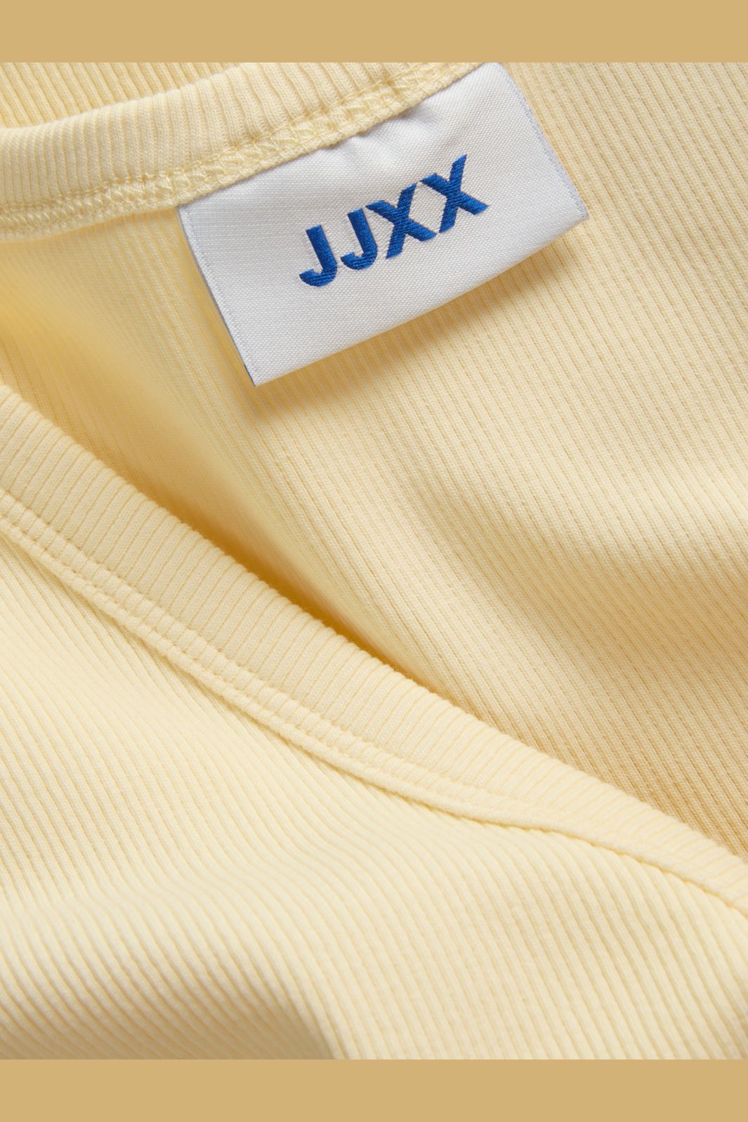 Jjxx - Jxfreya Str Ls V-Neck Top - 5144877 Pastel Yellow