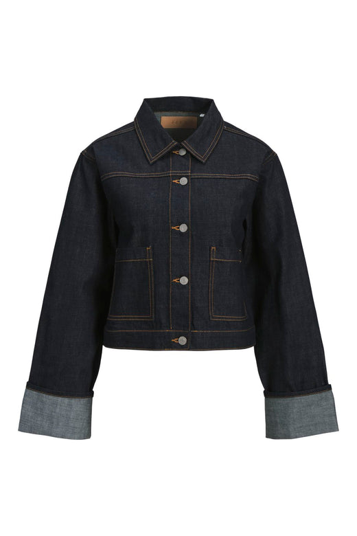 Jjxx - Jxvega Denim Jacket Fold Up R269 - 4825511 Dark Blue Denim