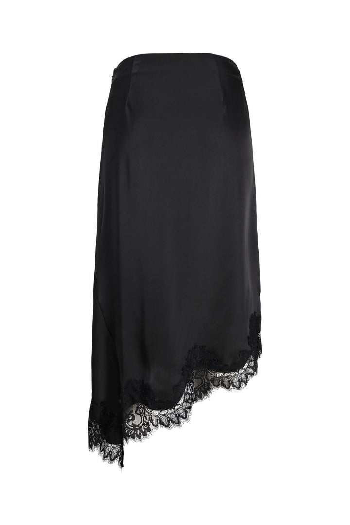 Jjxx - Jxvima Satin Asymmetric Skirt Ln - 5089448 Black