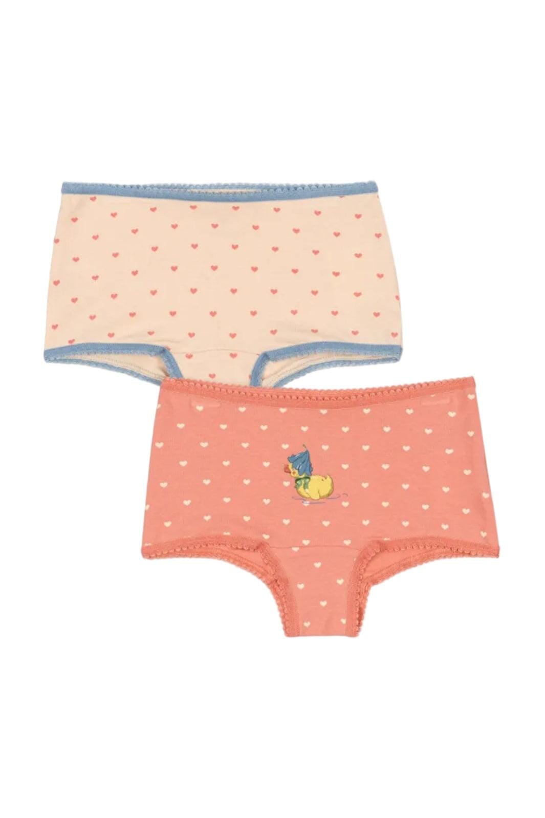 Konges Sløjd - Basic 2 Pack Girl Hipster Gots Ks105889 - Coeur Lantana/teddy Coeur