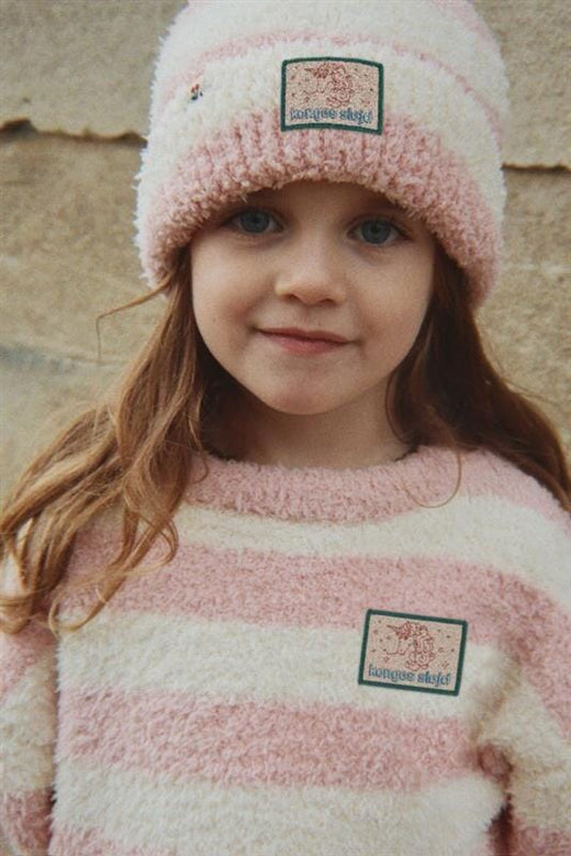 Konges Sløjd - Softy Sweater Ks106239 - Rosy Stripe Strikbluser 