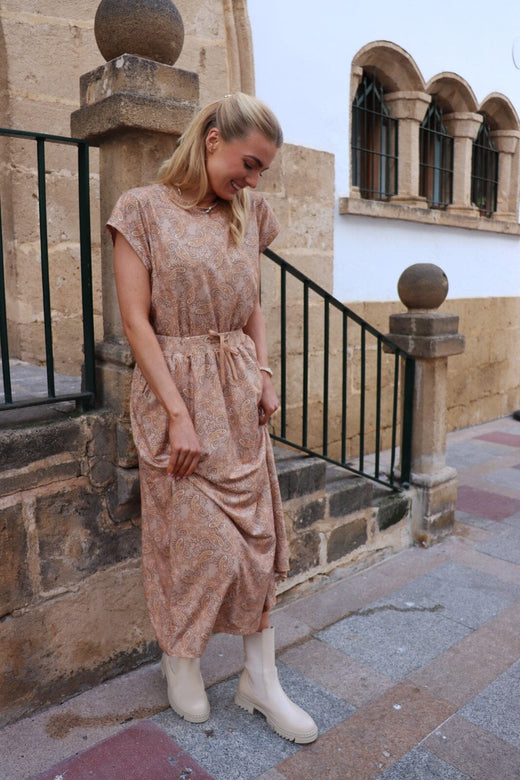 Liberte - Alma-Loose-Skirt 9582 - Sand Paisley