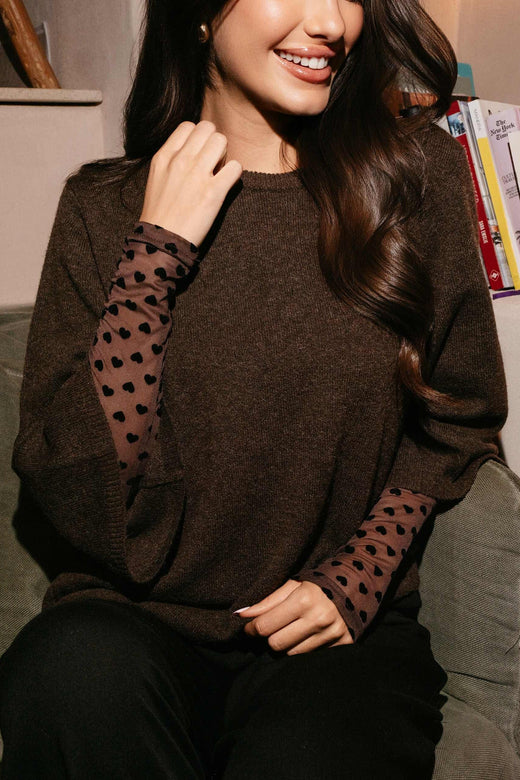 Liberte - Anniz Oneck Blouse 22475 - Dark Brown Bluser 