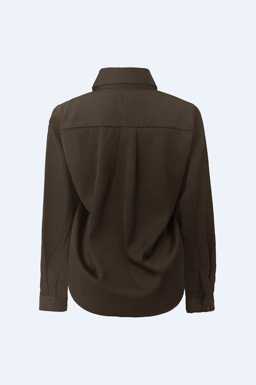 Liberte - Bosso Ls Shirt 22465 - Dark Brown