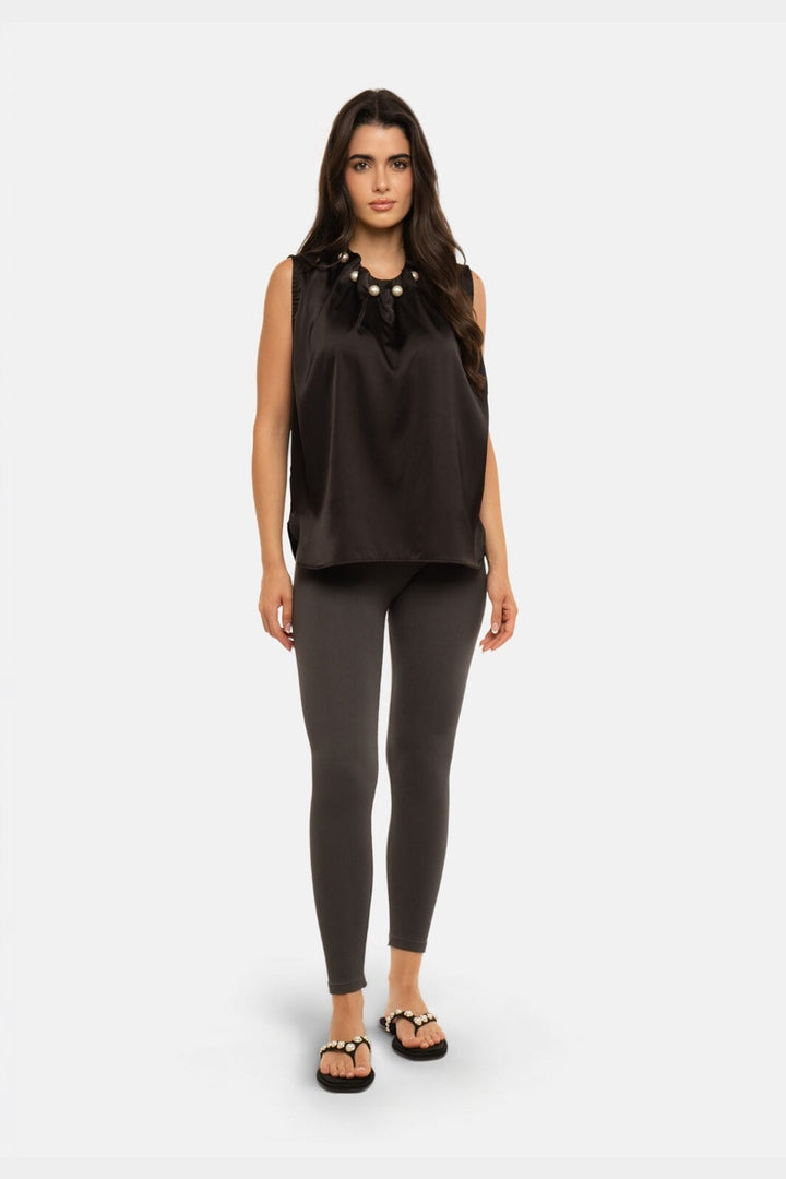 Liberte - Ninna-Rib-Legging 1015 - Asphalt