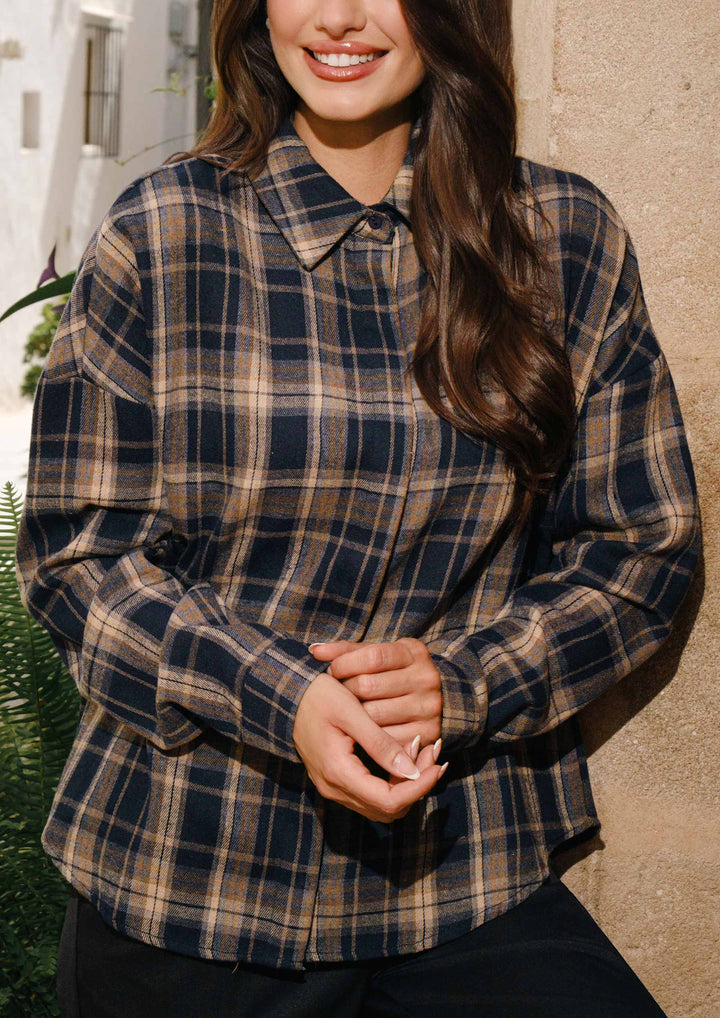 Liberte - Siri Ls Shirt 22471 - Black Creme Check Skjorter 