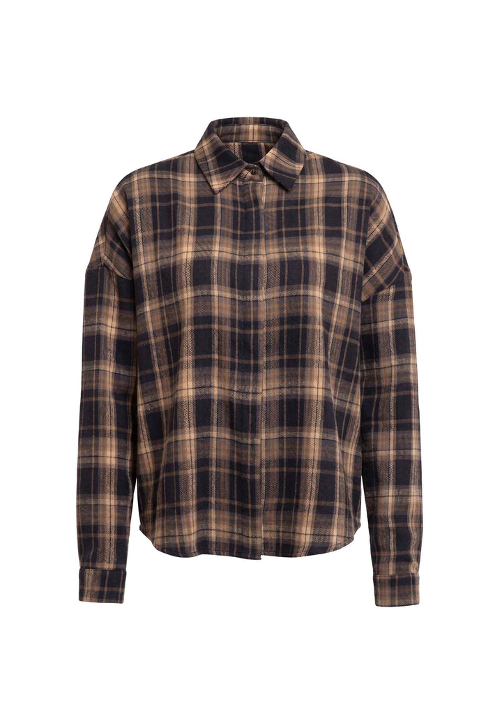 Liberte - Siri Ls Shirt 22471 - Black Creme Check Skjorter 