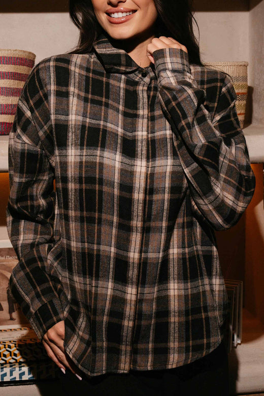 Liberte - Siri Ls Shirt 22471 - Black Creme Check Skjorter 