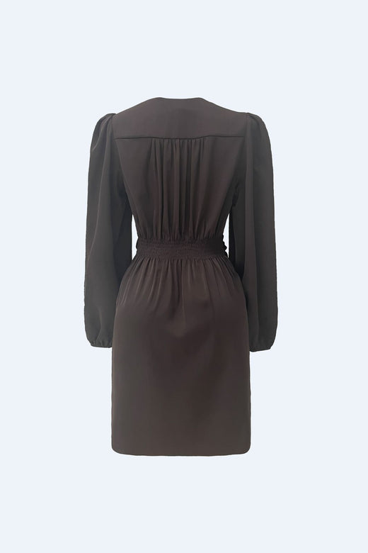 Liberte - Tiki Ls Twist Dress 22264 - Dark Brown