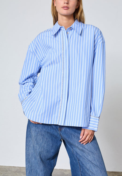 Love & Divine - Love1441 19325 - 831 - Blue Stripes Skjorter 
