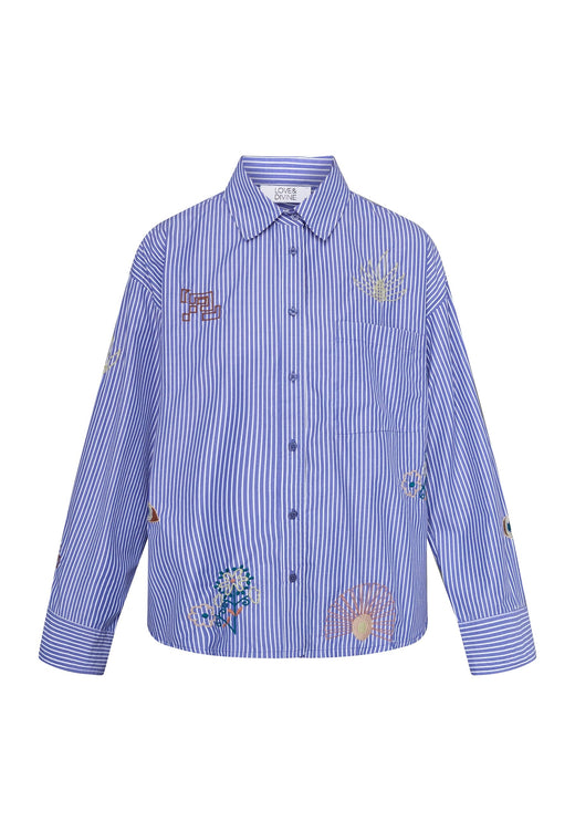 Love & Divine - Love1555-5 20282 - 832 - Blue Stripes Skjorter 