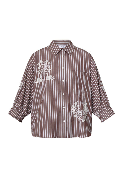 Love & Divine - Love1604-3 20279 - 834 - Brown Stripes Skjorter 