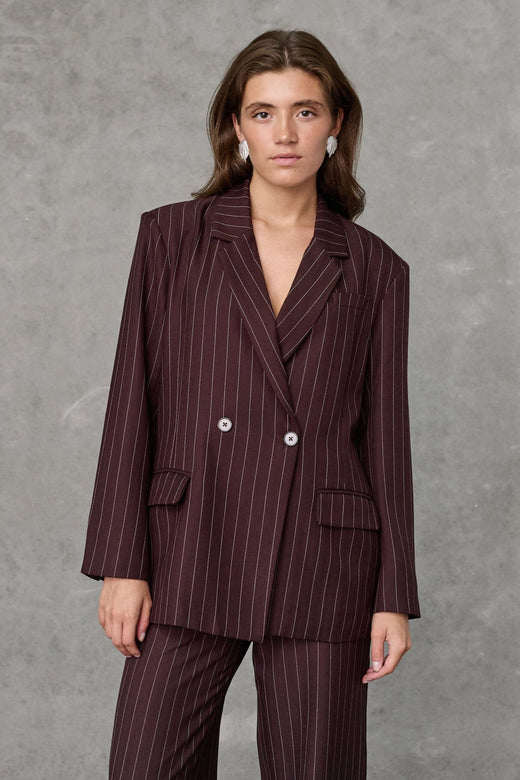 Love & Divine - Love1648 20306 - 834 - Brown Pinstripes Blazere 