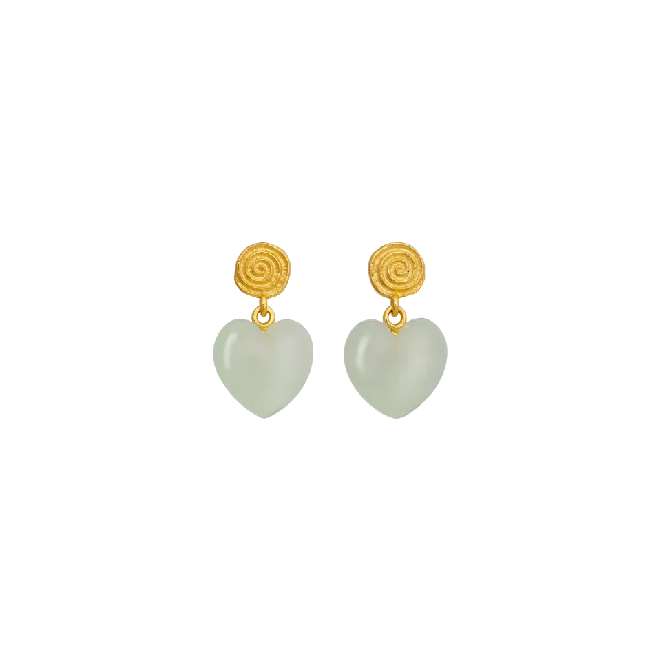 Maanesten - Penny Petite Moss Green Earrings - 10131a Øreringe 