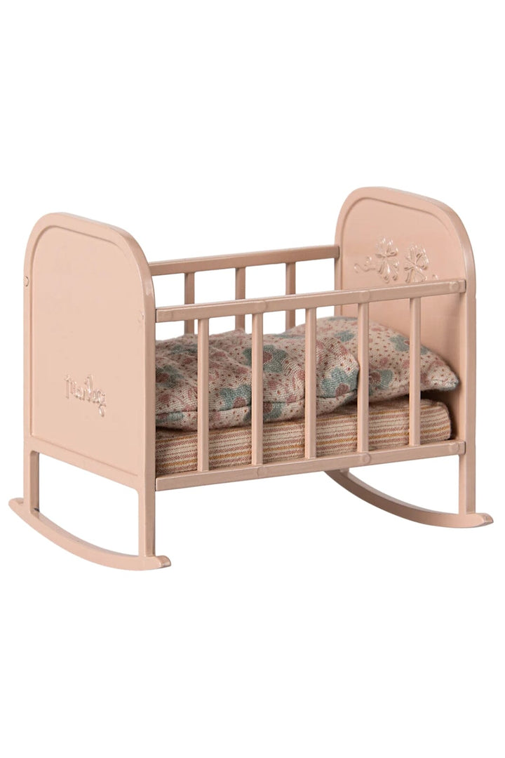 Maileg - Vugge, My - Lys Rosa - Mouse Furniture Legetøj 