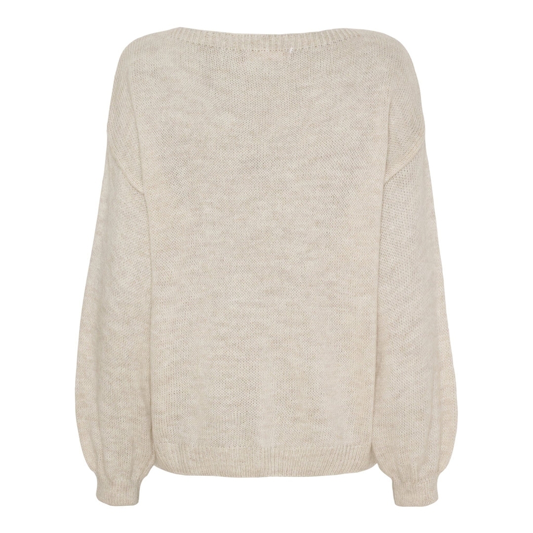 Marta Du Chateau - Mdcamarante Knit 64023 - Beige Strikbluser 