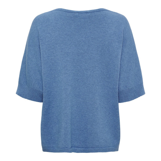 Marta Du Chateau - Mdcinaya Knit 9587 - Jeans Blue Melange Strikbluser 