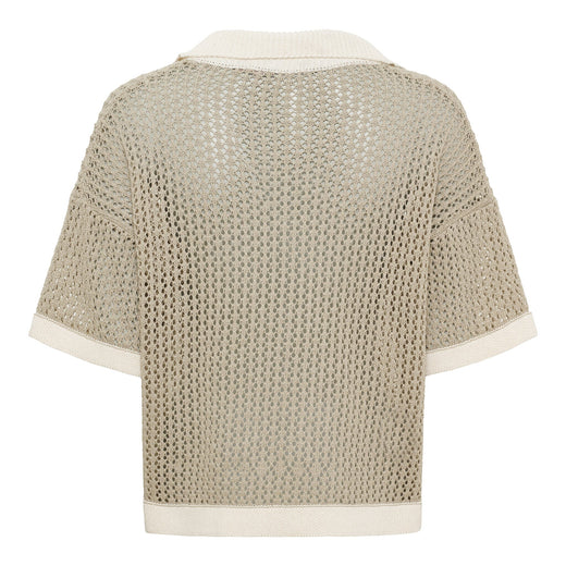 Marta Du Chateau - Mdcnayeli Knit 65032 - Fango/Calce Strikbluser 