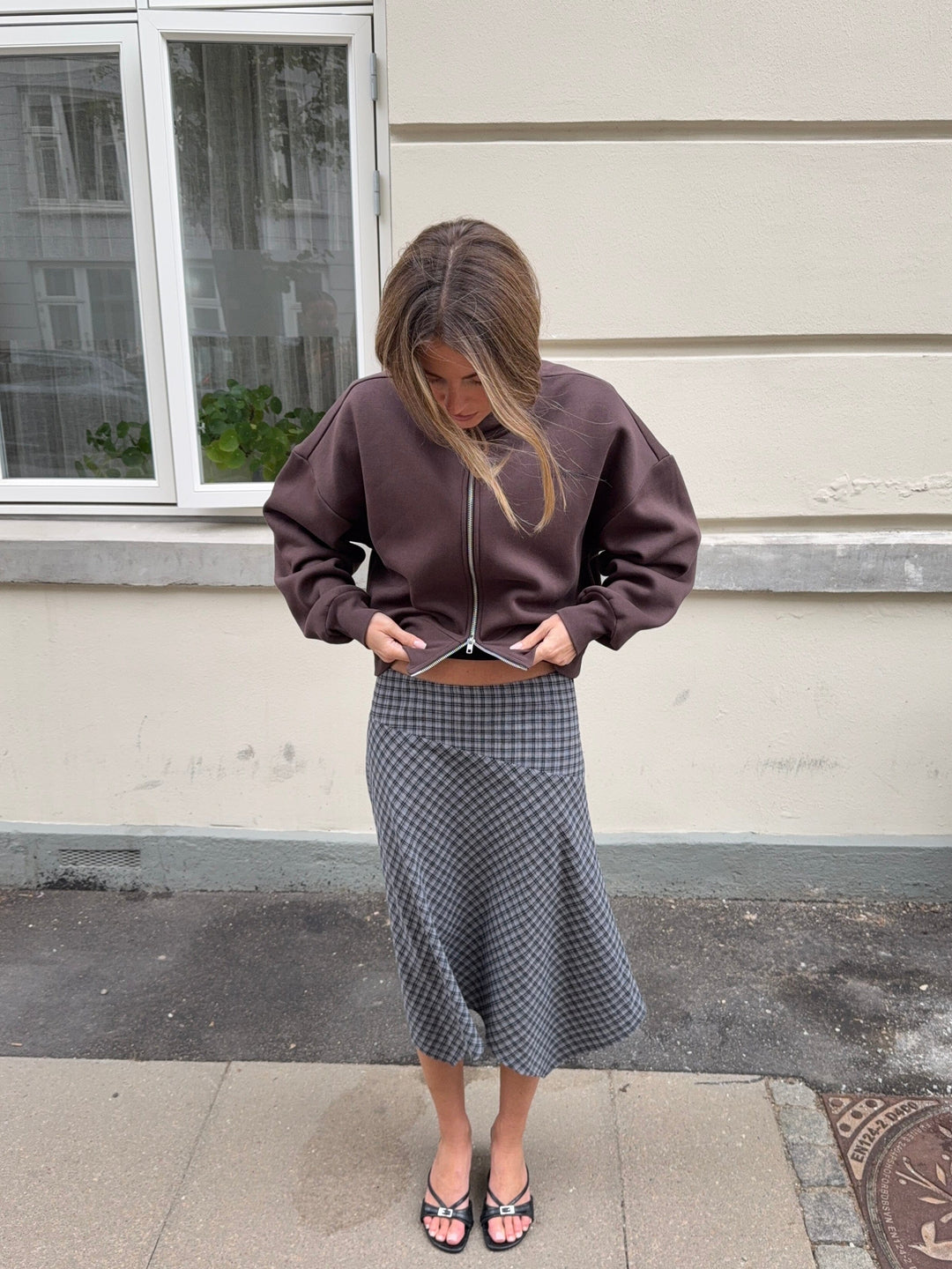 Modström - Dorotheamd Skirt 59488 - 12072 - Grey Check Nederdele 