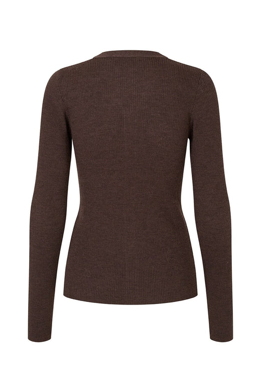 Modström - Hirokimd V-Neck Cardigan 59389 - 05508 - Seal Brown