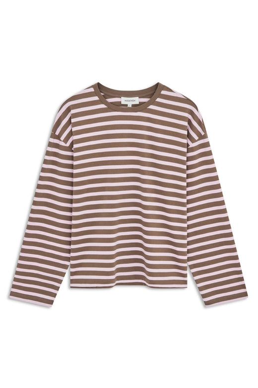 ModströM - Taimmd Stripe Ls T-Shirt 59970 - 11211 - Brown Blossom Stripe T-shirts 