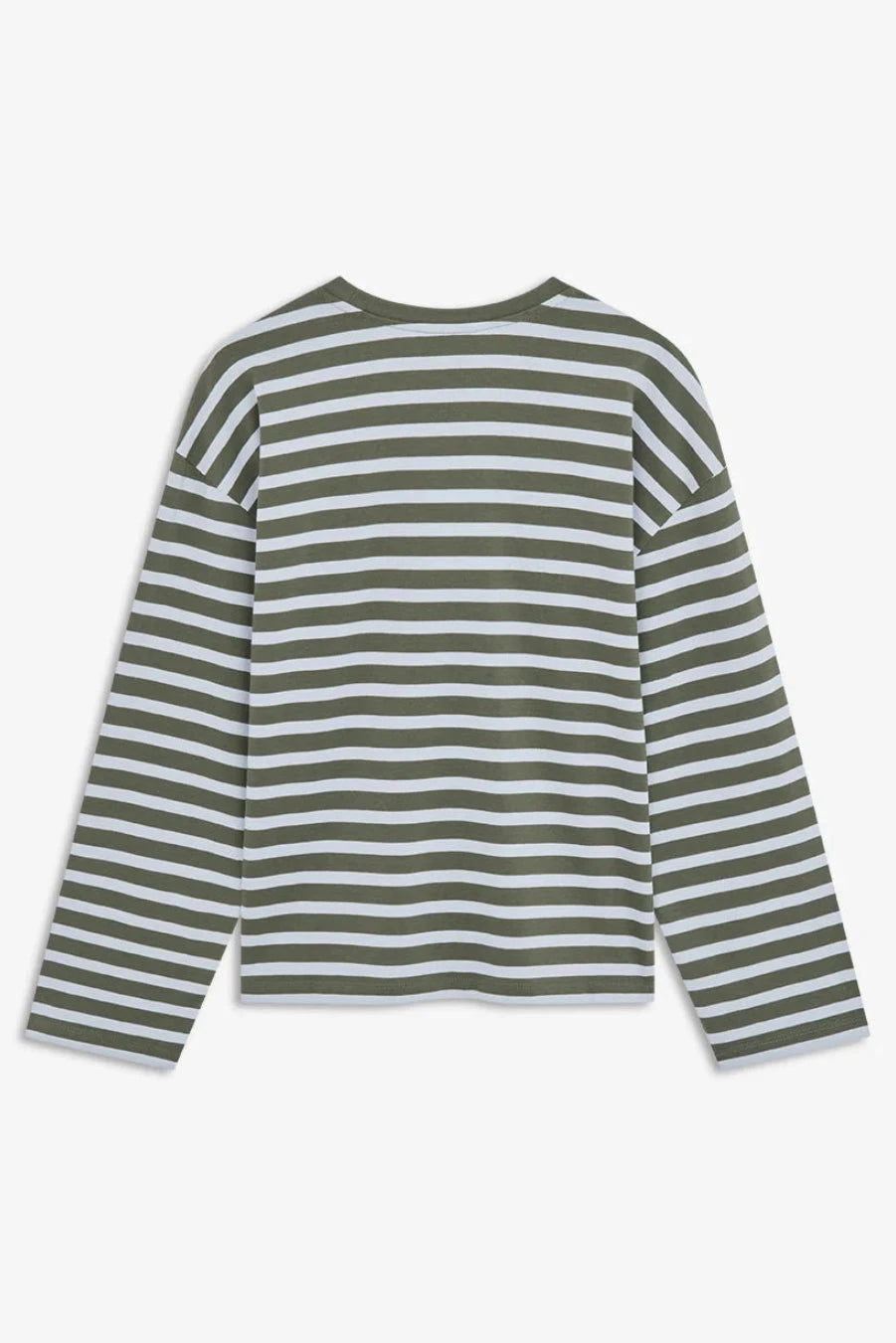 ModströM - Taimmd Stripe Ls T-Shirt 59970 - 11225 - Army Plein Air Stripe T-shirts 