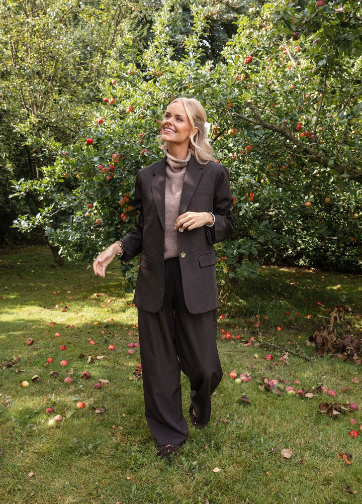 Molly&My x Julie Elgaard - Frida String Structure Blazer 167115 - 676 - Dark Brown Blazere 