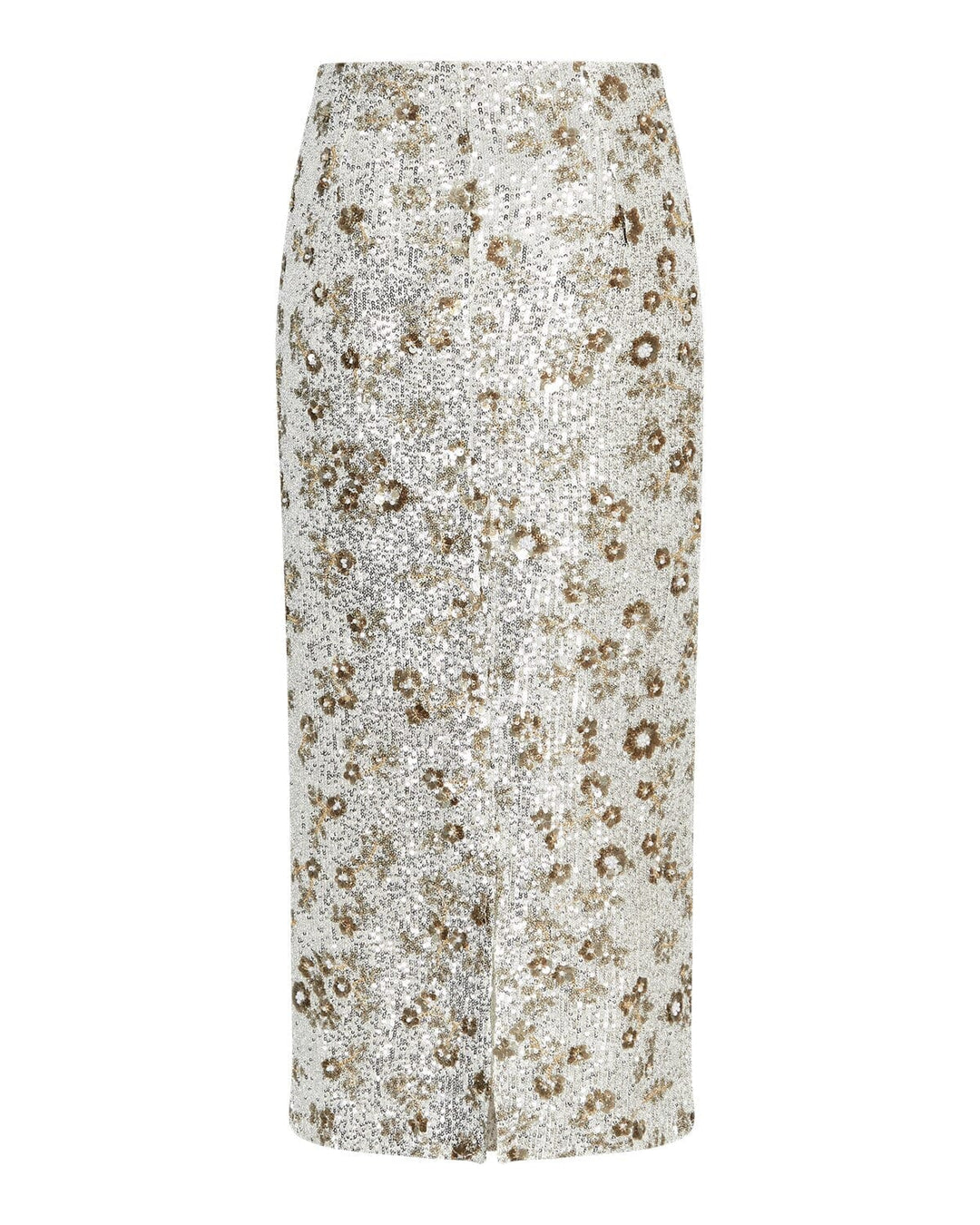 Moss Copenhagen - Mschmagnolia Skirt Emb 19473 - Silver T Coco Nederdele 