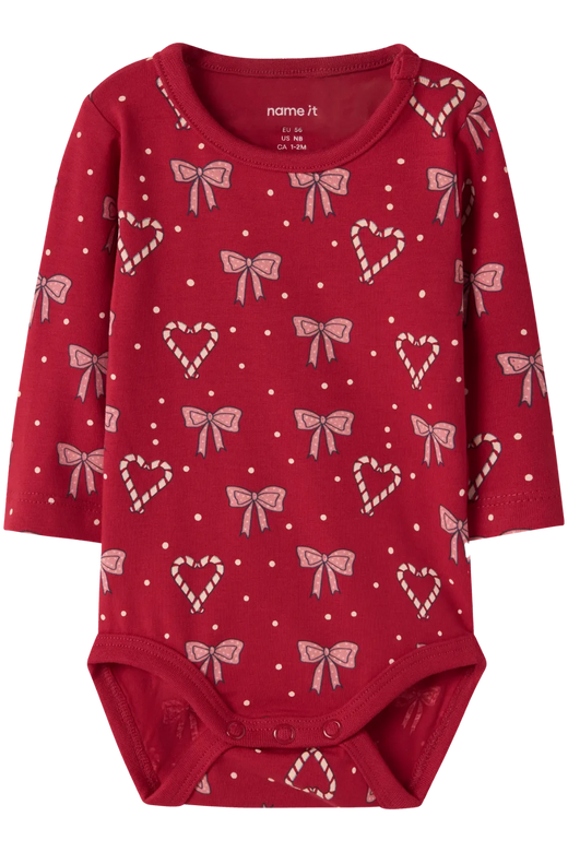 Name It - Nbfri Ls Body - 4912561 Jester Red Bodystockings 