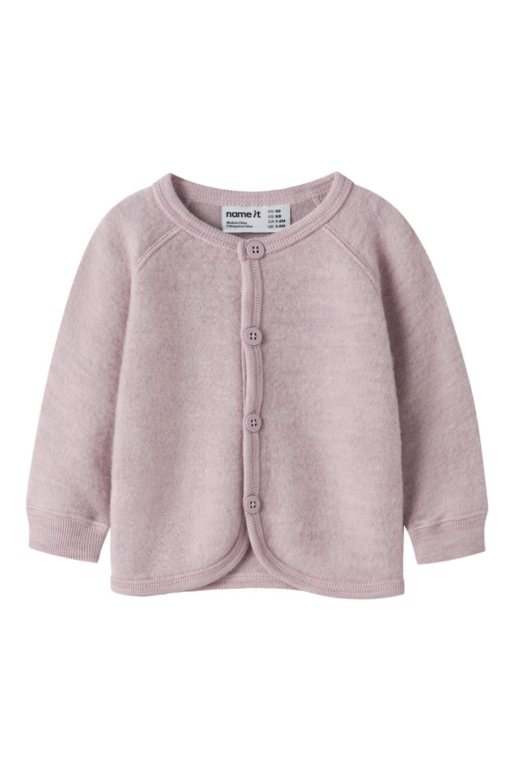 Name It - Nbfwmino Wool Ls Card - 4957695 Violet Ice