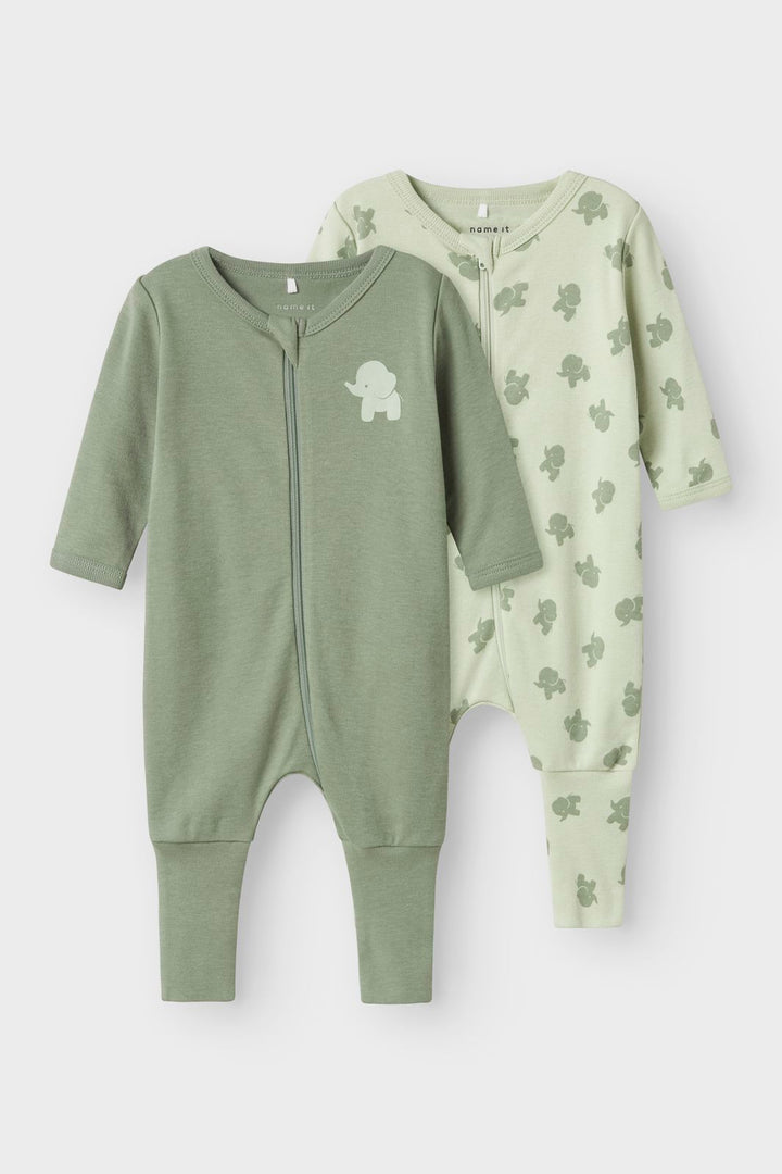 Name It - Nbmnightsuit Zip Ff Sea Elephant - 4737148 Sea Foam