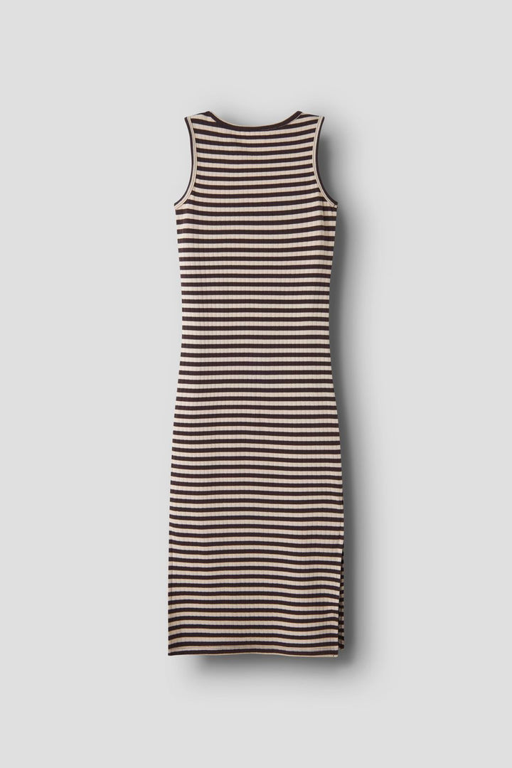Name It - Nkfsuraja Sl Maxi Dress - 5043791 Black Coffee W. Peyote