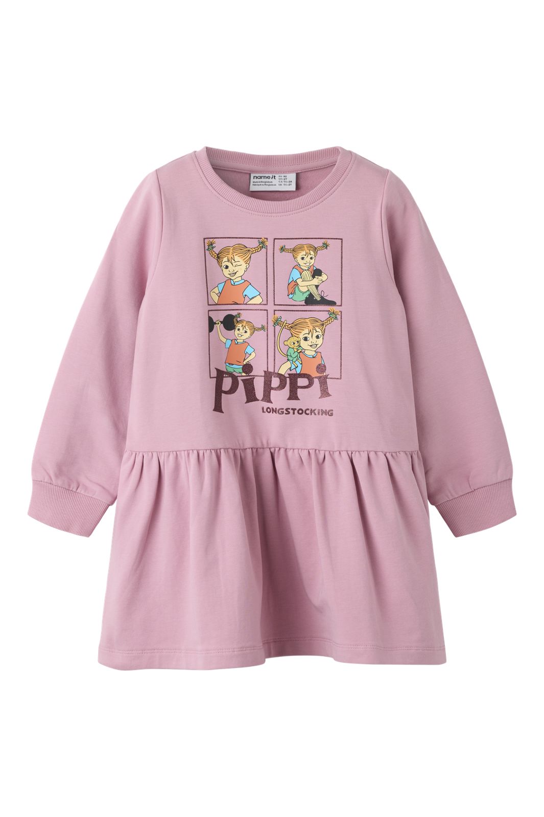 Name It - Nmfasta Pippi Swe Dress Sky - 5133678 Lilas