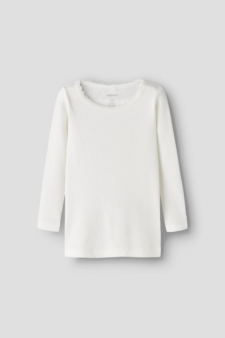 Name It - Nmfkab Ls Top - 4976204 Cloud Dancer