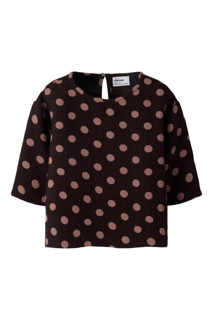 Name It - Nmfnina 3/4 Rlx Top - 5075417 Chocolate Plum
