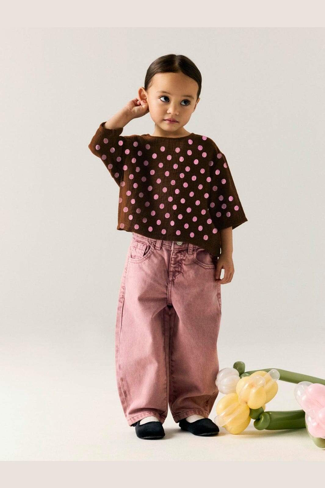 Name It - Nmfnina 3/4 Rlx Top - 5075417 Chocolate Plum