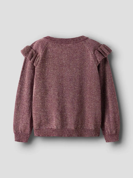 Name It - Nmfrefraja Ls Knit Card Box - 4874766 Burgundy Cardigans 