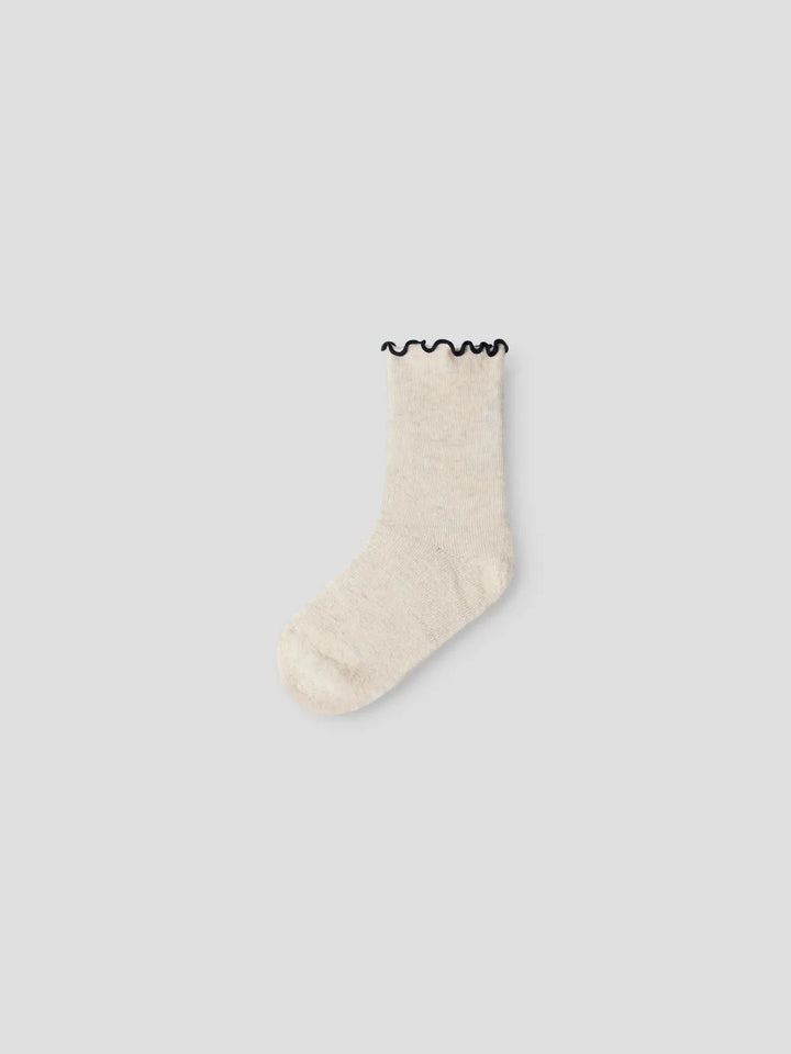 Name It - Nmfsilke Sock - 4893920 Keepsake Lilac Peyote Melange/Burgundy Strømper 