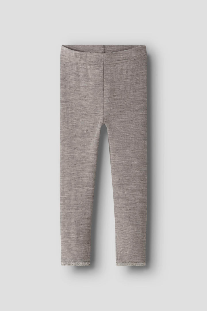 Name It - Nmfwang Wool Neddle Legging Solid - 4738247 Satellite